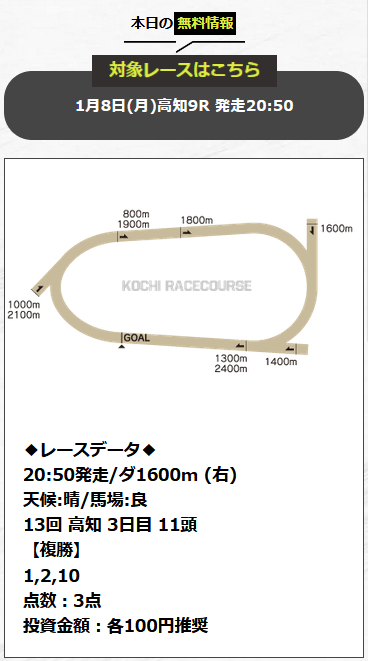 ドンピシャの無料予想検証2